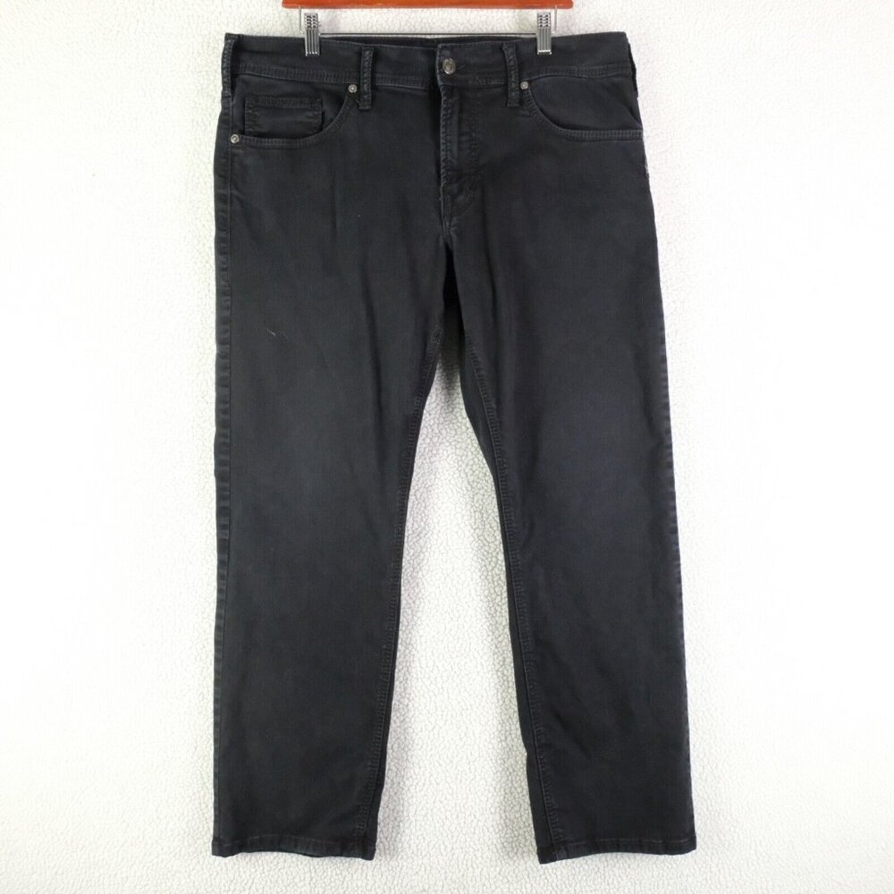 Silver Jeans Mens 36X30 Black Eddie Straight Leg Heavyweight Stretch Workwear